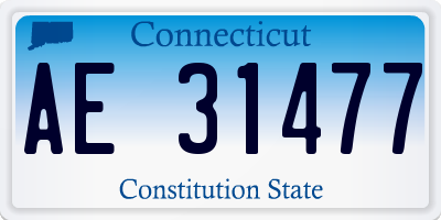 CT license plate AE31477