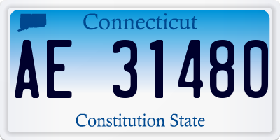 CT license plate AE31480