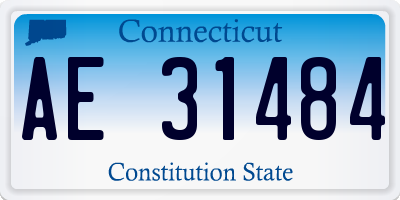 CT license plate AE31484