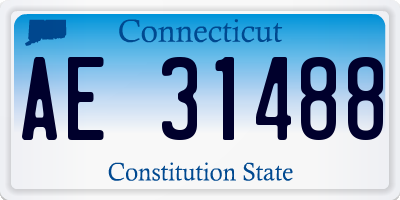 CT license plate AE31488