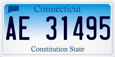 CT license plate AE31495