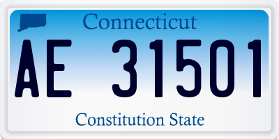 CT license plate AE31501