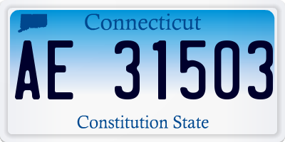 CT license plate AE31503