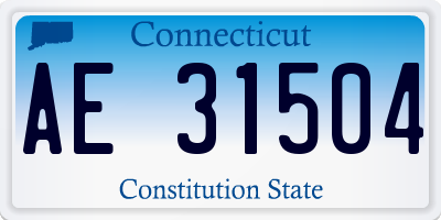 CT license plate AE31504