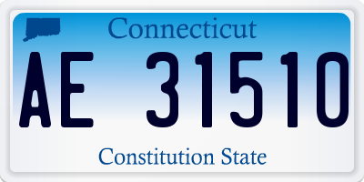 CT license plate AE31510
