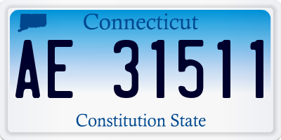 CT license plate AE31511