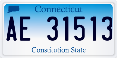 CT license plate AE31513