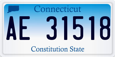 CT license plate AE31518