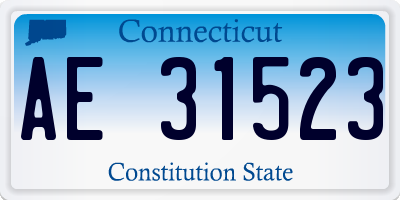 CT license plate AE31523