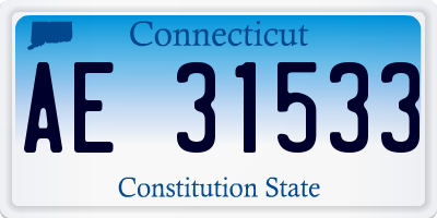 CT license plate AE31533
