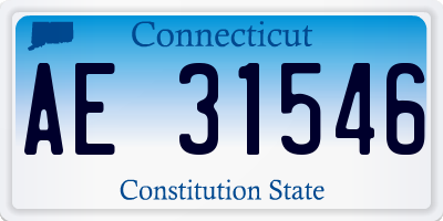 CT license plate AE31546