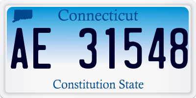 CT license plate AE31548