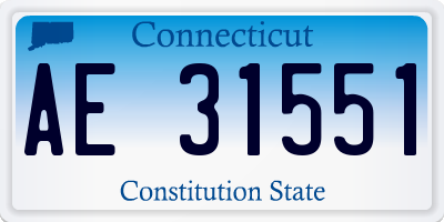 CT license plate AE31551