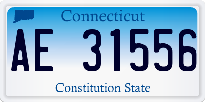CT license plate AE31556