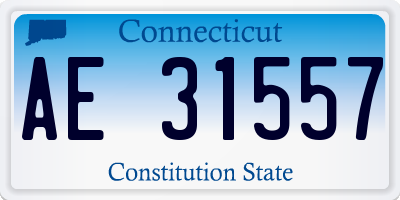 CT license plate AE31557