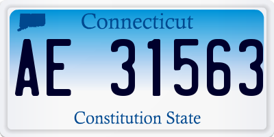 CT license plate AE31563