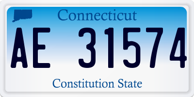 CT license plate AE31574