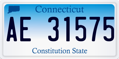 CT license plate AE31575