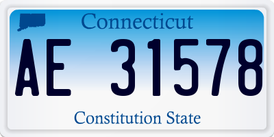 CT license plate AE31578
