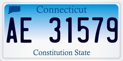 CT license plate AE31579