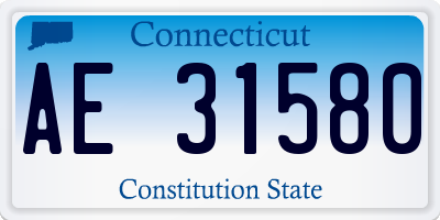 CT license plate AE31580