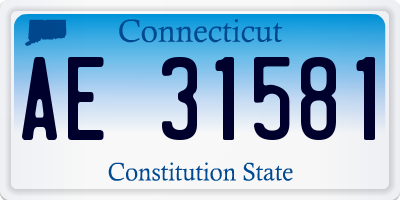 CT license plate AE31581