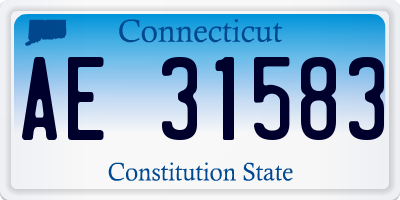 CT license plate AE31583
