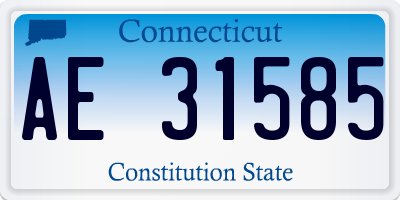 CT license plate AE31585