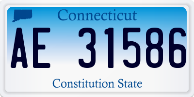 CT license plate AE31586