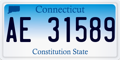 CT license plate AE31589