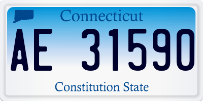 CT license plate AE31590