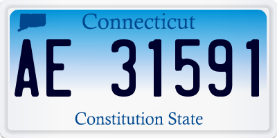 CT license plate AE31591