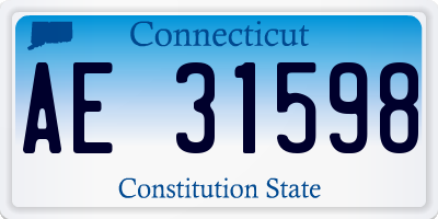 CT license plate AE31598