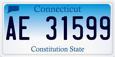 CT license plate AE31599