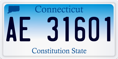 CT license plate AE31601