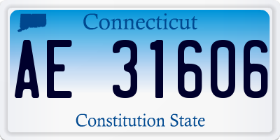 CT license plate AE31606
