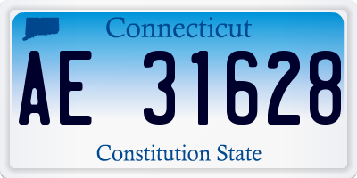 CT license plate AE31628