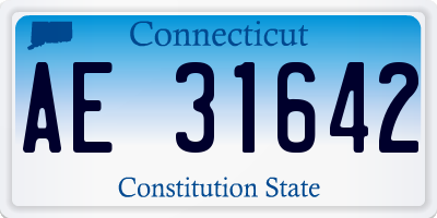 CT license plate AE31642