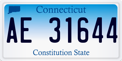CT license plate AE31644