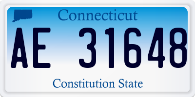 CT license plate AE31648