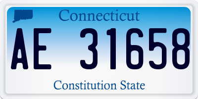 CT license plate AE31658