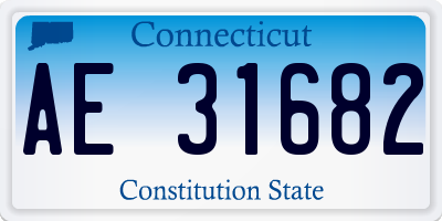 CT license plate AE31682