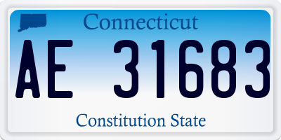 CT license plate AE31683
