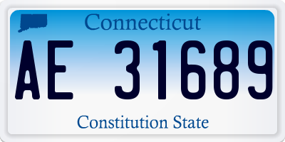 CT license plate AE31689