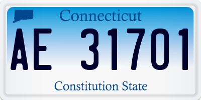 CT license plate AE31701