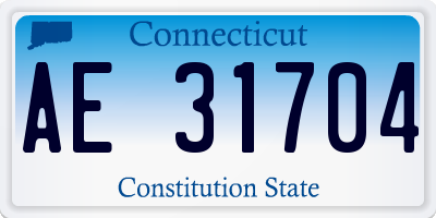 CT license plate AE31704