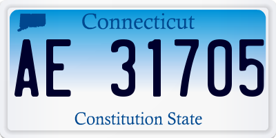 CT license plate AE31705