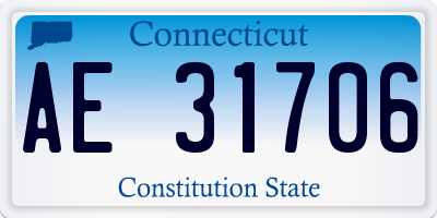 CT license plate AE31706