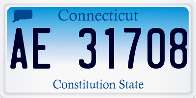 CT license plate AE31708