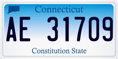 CT license plate AE31709
